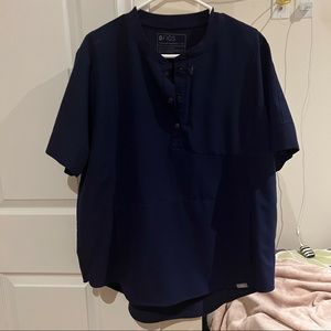 ❌SOLD❌ Figs relaxed gidya henley scrub top in navy size XL